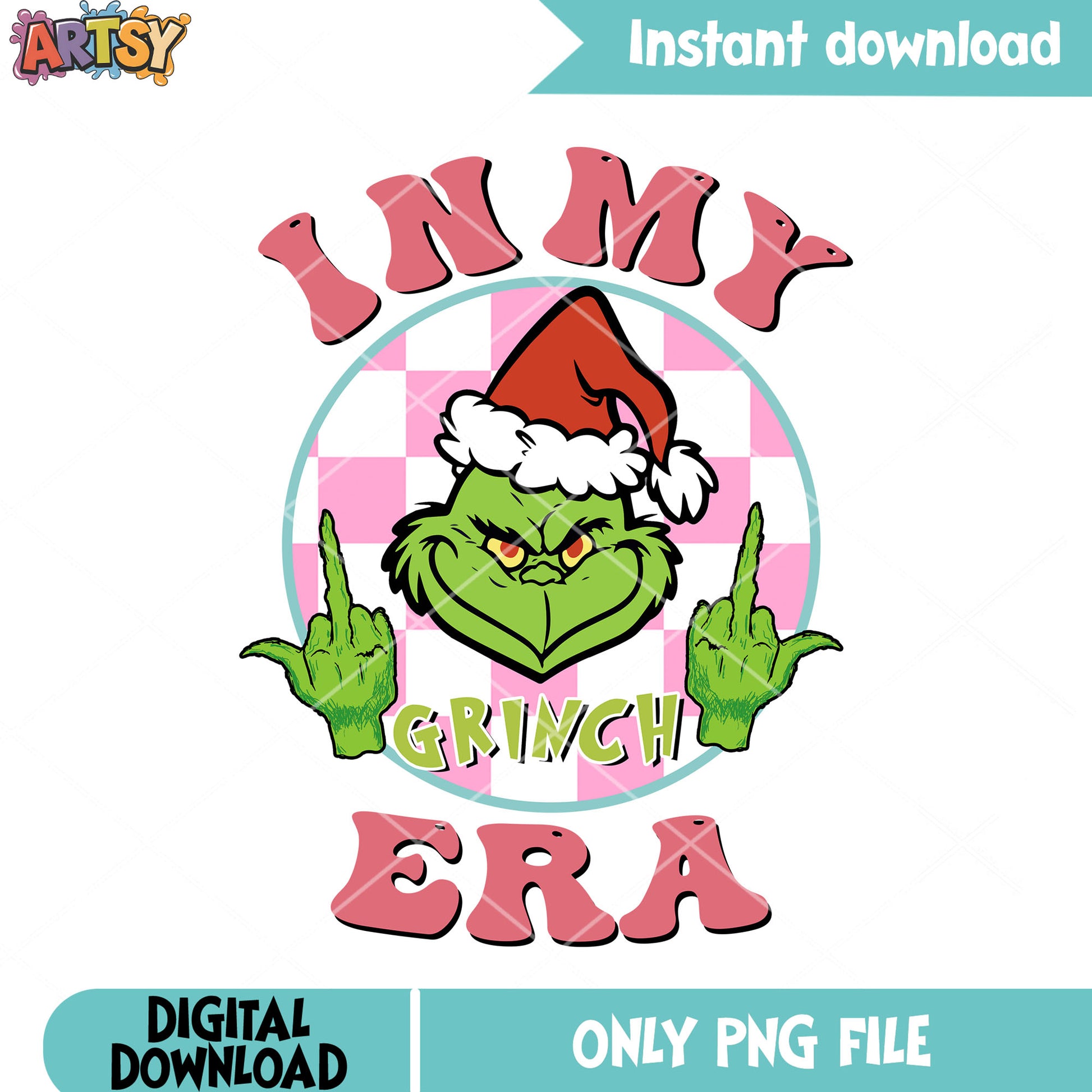 Middle finger grinchy png, the grinch png, christmas vibes png