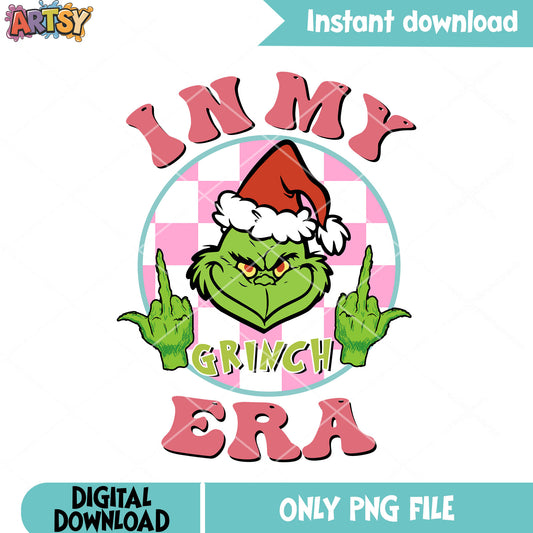 Middle finger grinchy png, the grinch png, christmas vibes png