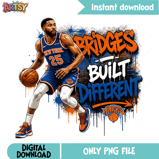 Mikal Bridges New York Knicks PNG, NBA Basketball PNG, Knicks 25 PNG