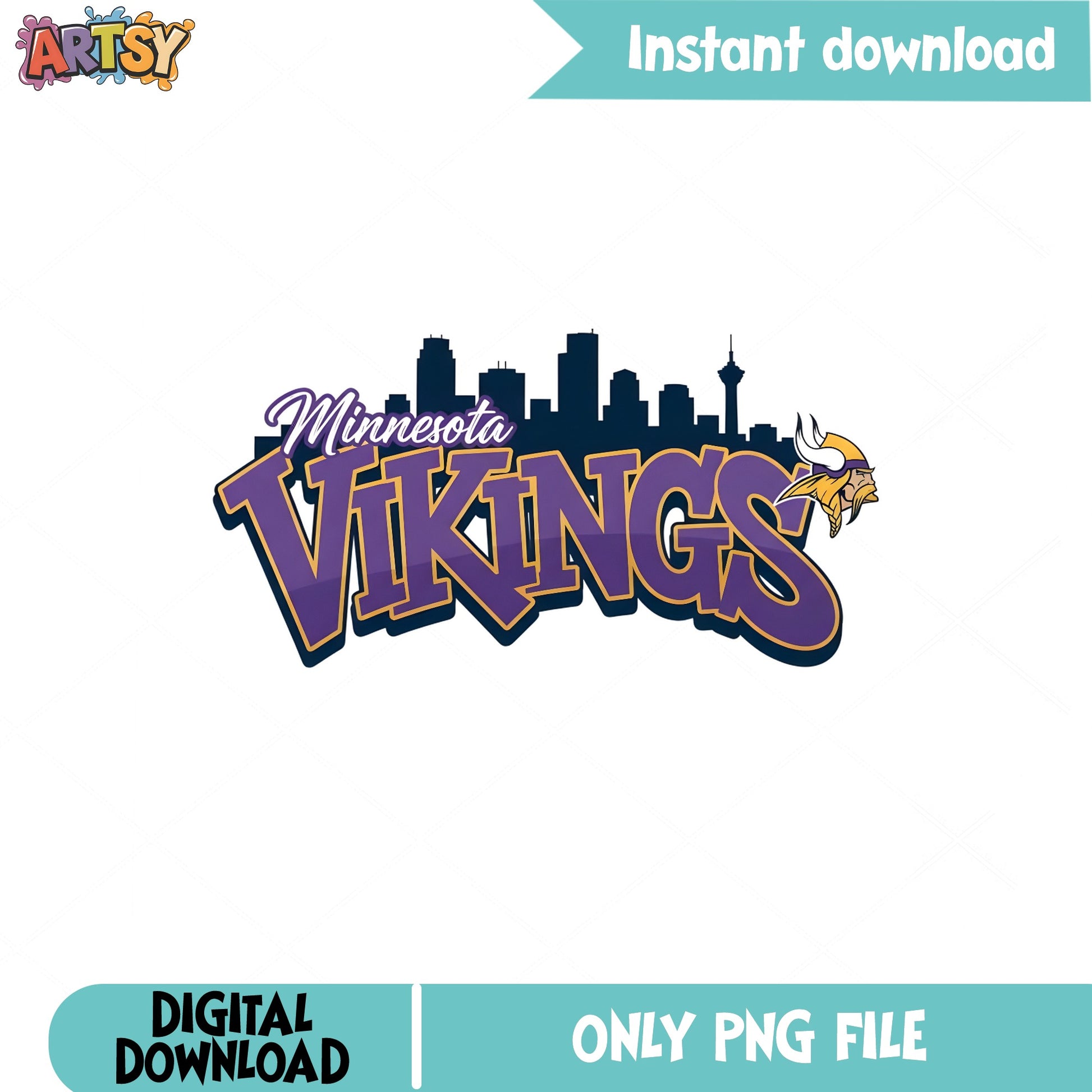 Minnesota Vikings PNG, Vikings Skyline PNG, NFL Football PNG