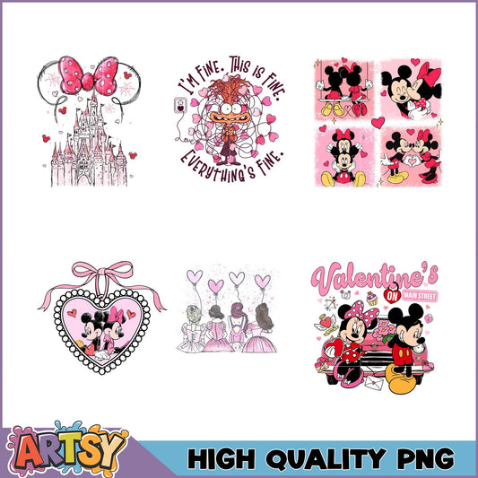 Minnie Mickey Valentine PNG Bundle High Quality