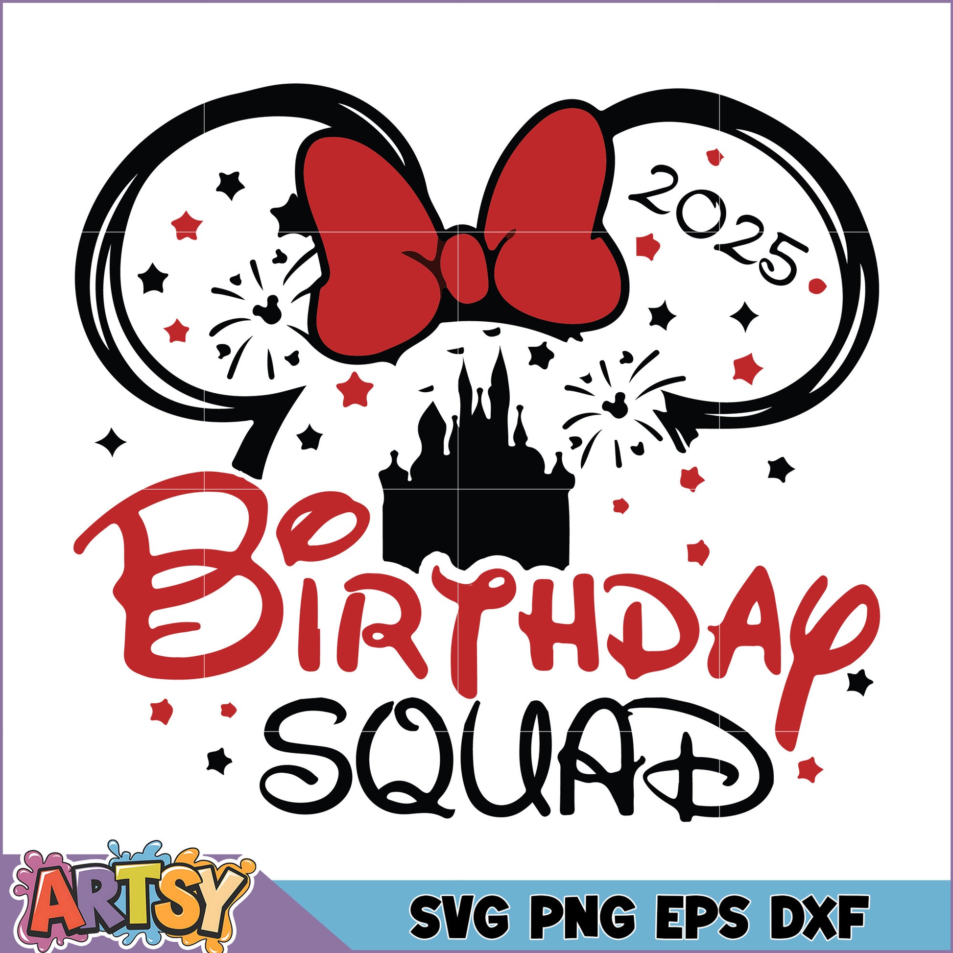 Minnie Mouse Birthday Squad SVG 2025