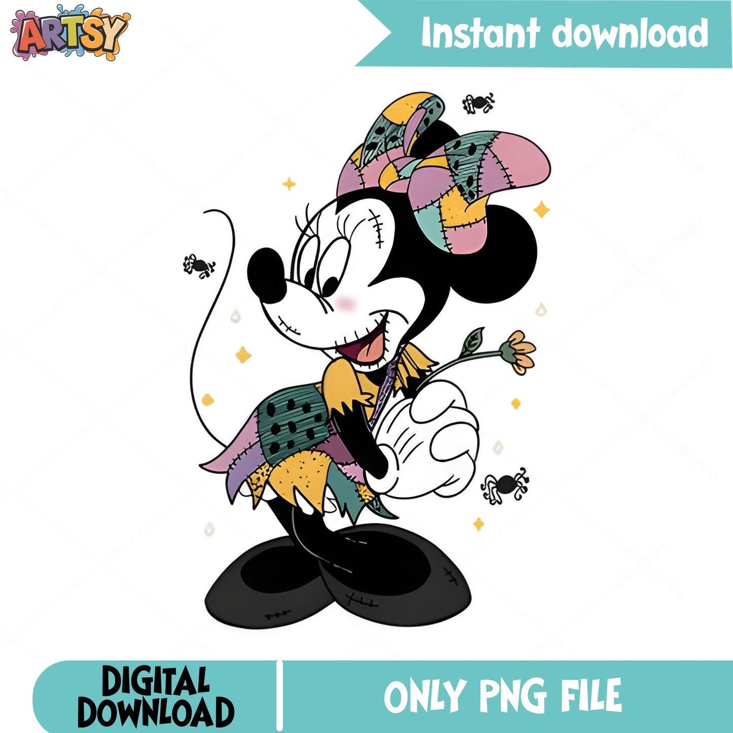 Minnie Mouse Halloween Costume PNG, Disney Halloween PNG, Spooky Mouse PNG