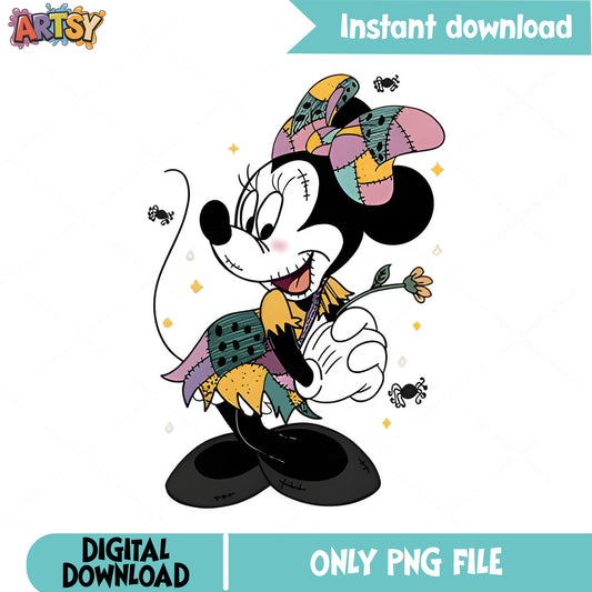 Minnie Mouse Halloween Costume PNG, Disney Halloween PNG, Spooky Mouse PNG