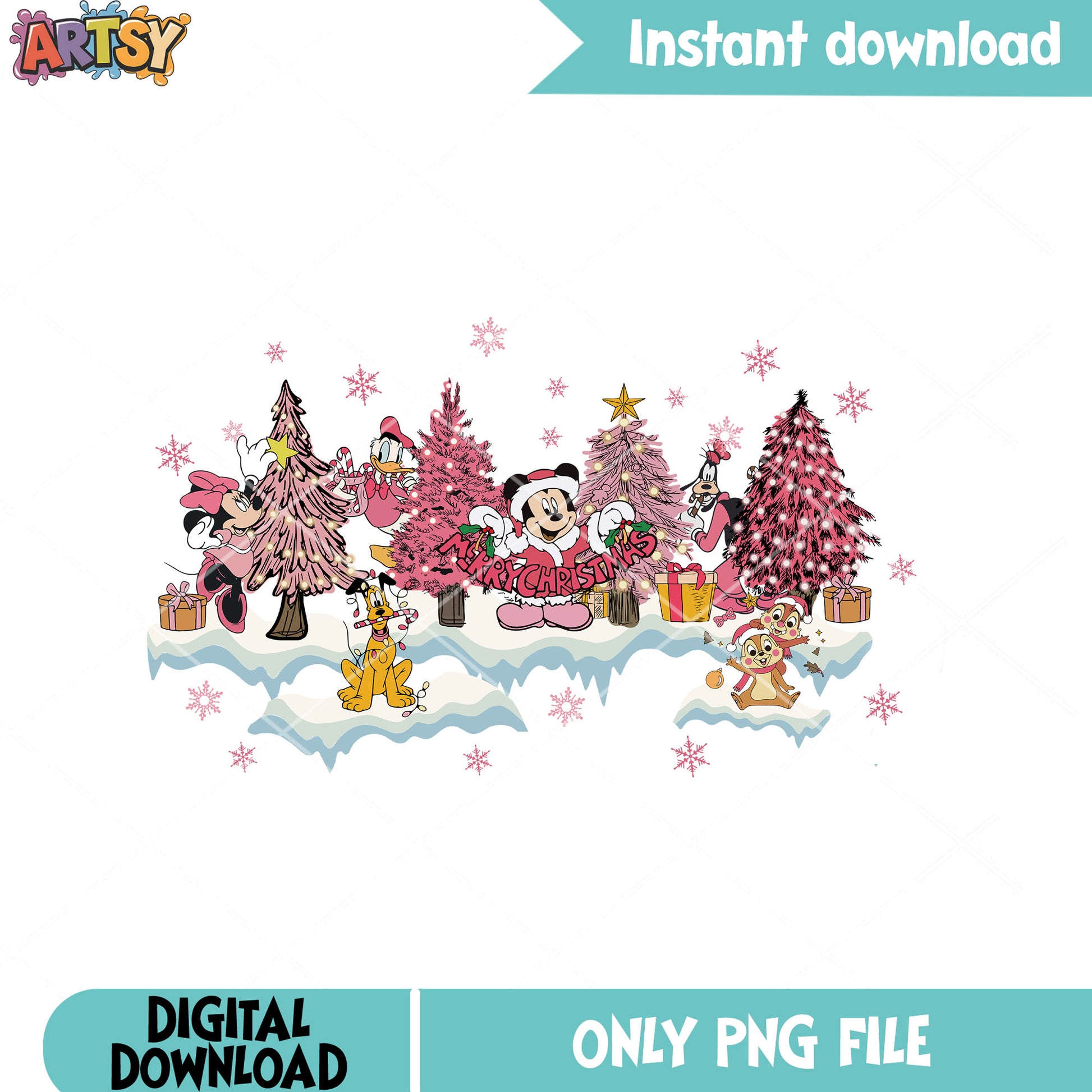 Minnie pink christmas tree png, pluto the dog png, christmas gifts png