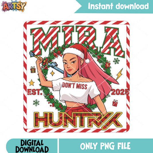 Mira christmas png, kpop demon hunters png, huntrix png