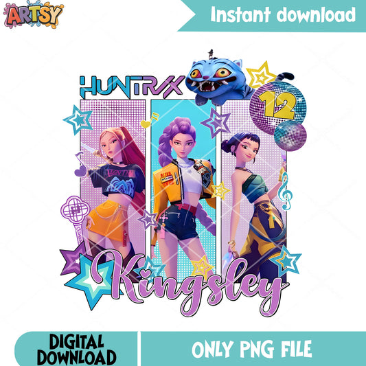 Mira huntrix rumi and zoey png, kingsley png, kpop demon hunter png