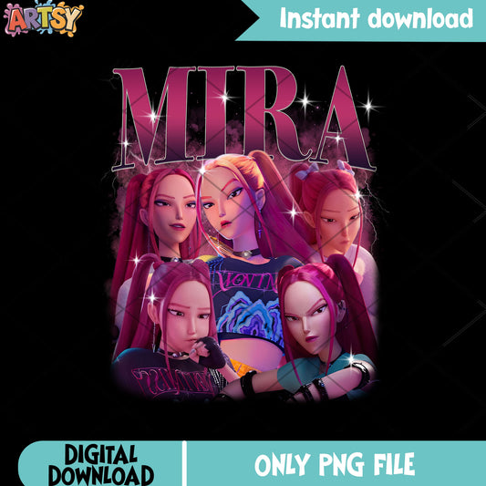 Mira in kpop vibes png, Mira huntrix png, kpop demon hunters png