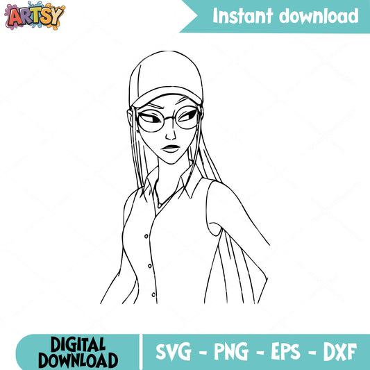 Mira in normal costume svg, mira huntrix svg, kpop demon hunters svg