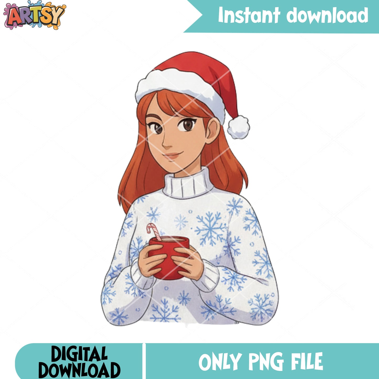 Mira lovely noel hat png, kpop demon hunters png, santa hat png