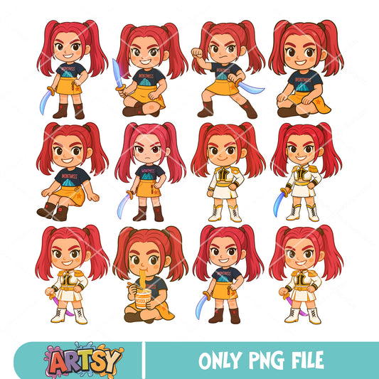 Mira pose bundle png, mira huntrix png, kpop huntrix png