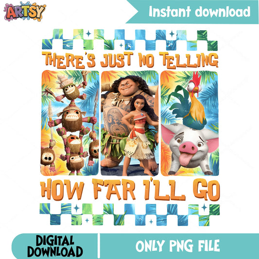 Moana How Far I'll Go PNG, Disney Moana Characters PNG, Maui PNG