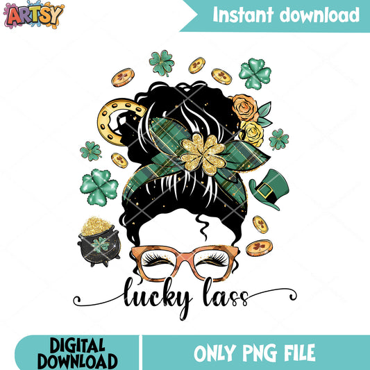 Money lucky glass png, saint patrick day png, lucky day png