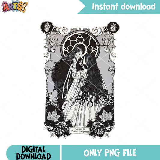 Monster Tarot creepy png, Sandor Clegane png, tarot card png