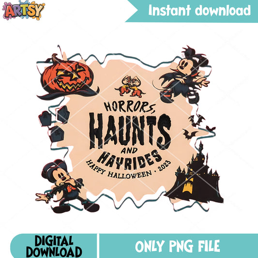 Monster castle png, wicked pumpkin png, disney character png