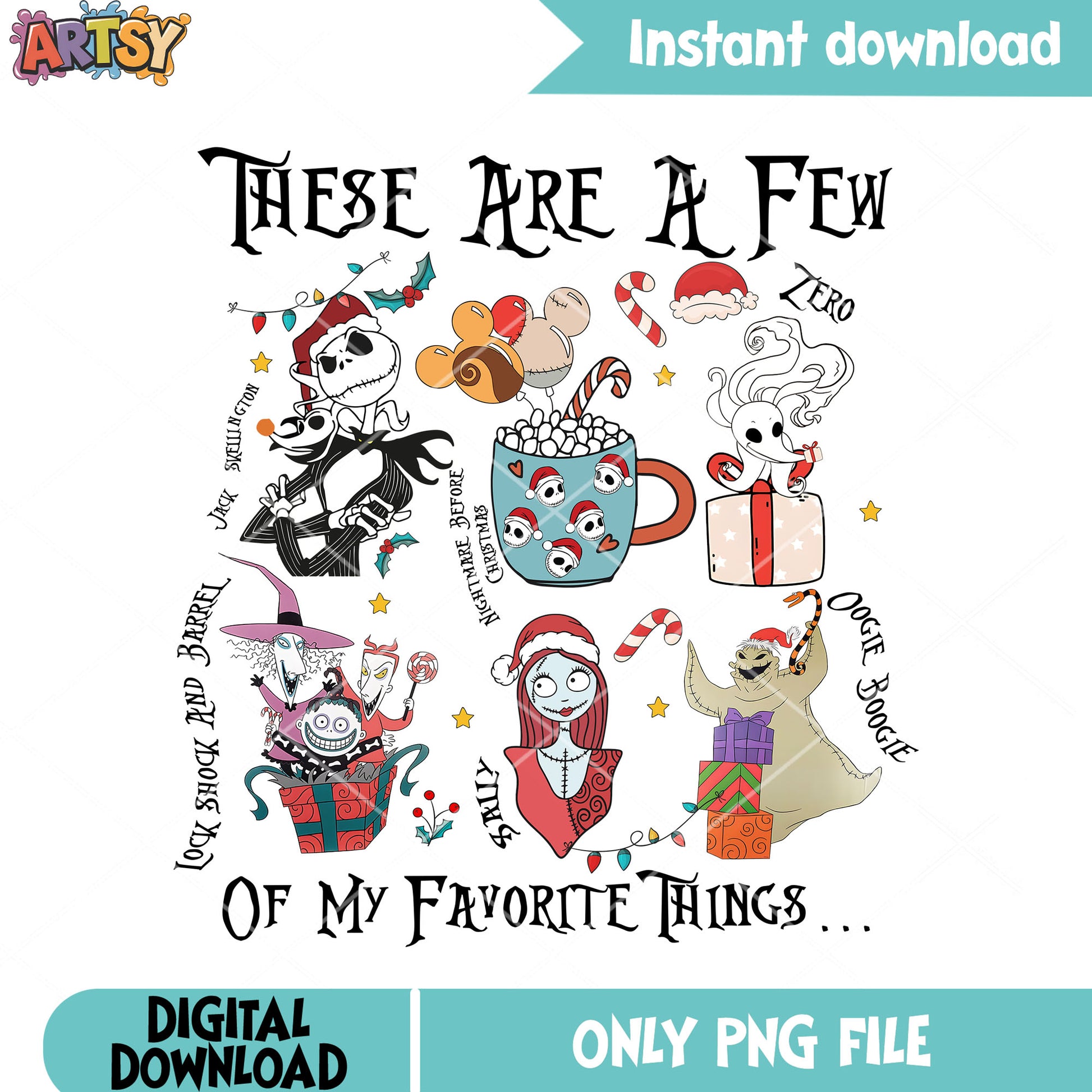 Monster favorite christmas thing png, xmas png, jack skelington png