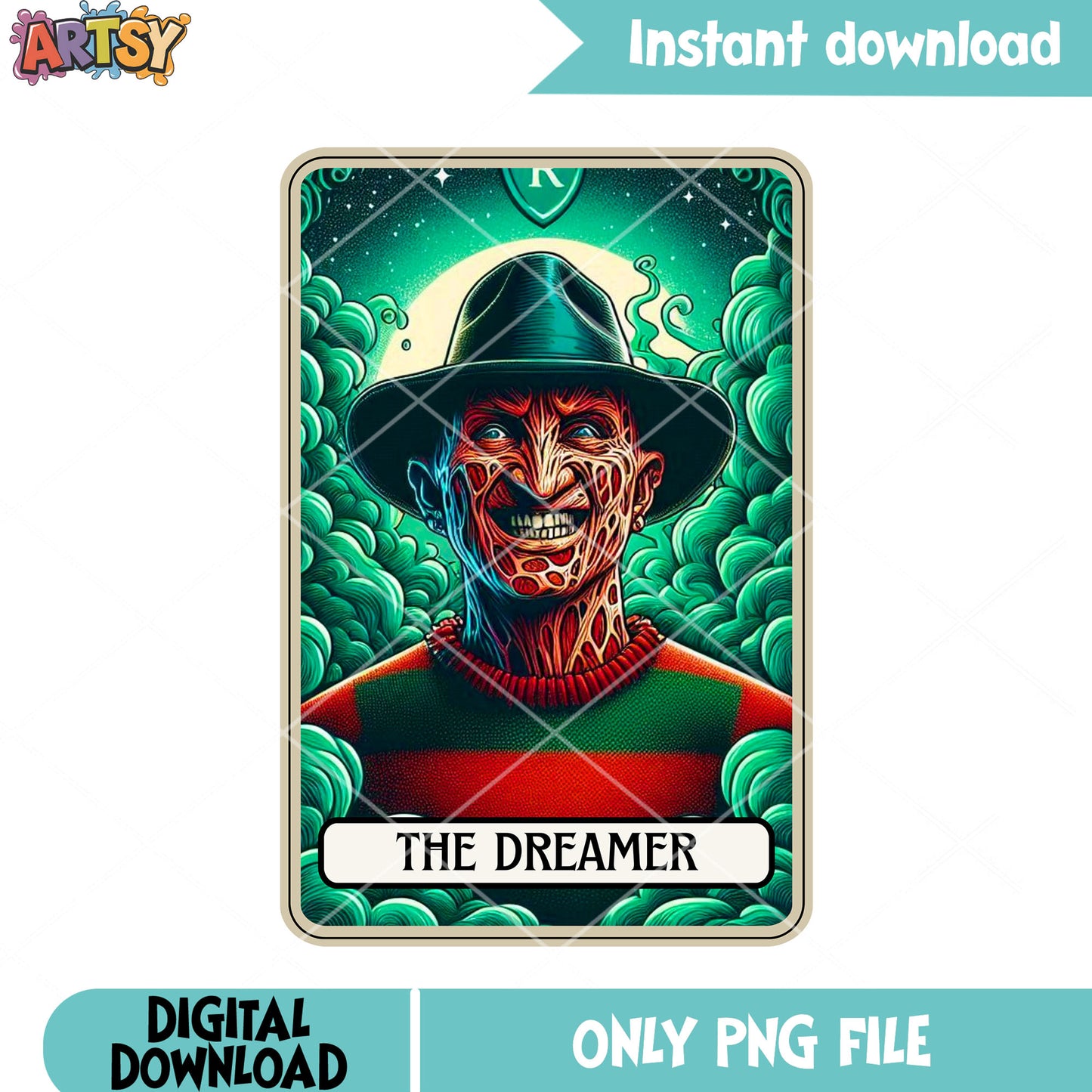 Monster huge shiny moon png, crazy smile png, fredy kruger png