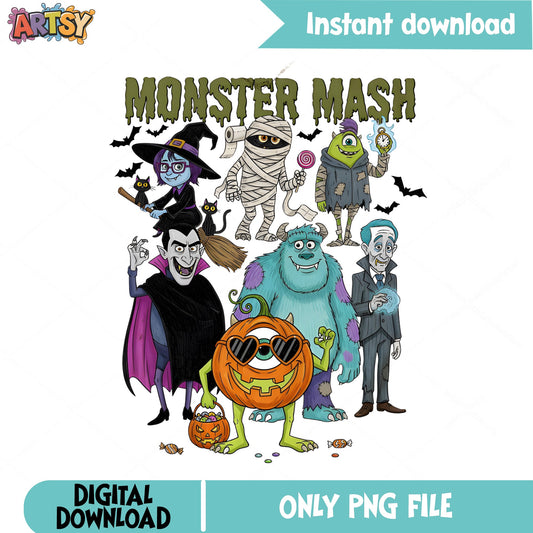 Monsters Inc Monster Mash Halloween PNG, Sully Mike PNG, Halloween PNG