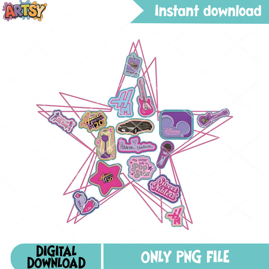 Montana star disney png, Magic Kingdom png, Hannah Montana top png