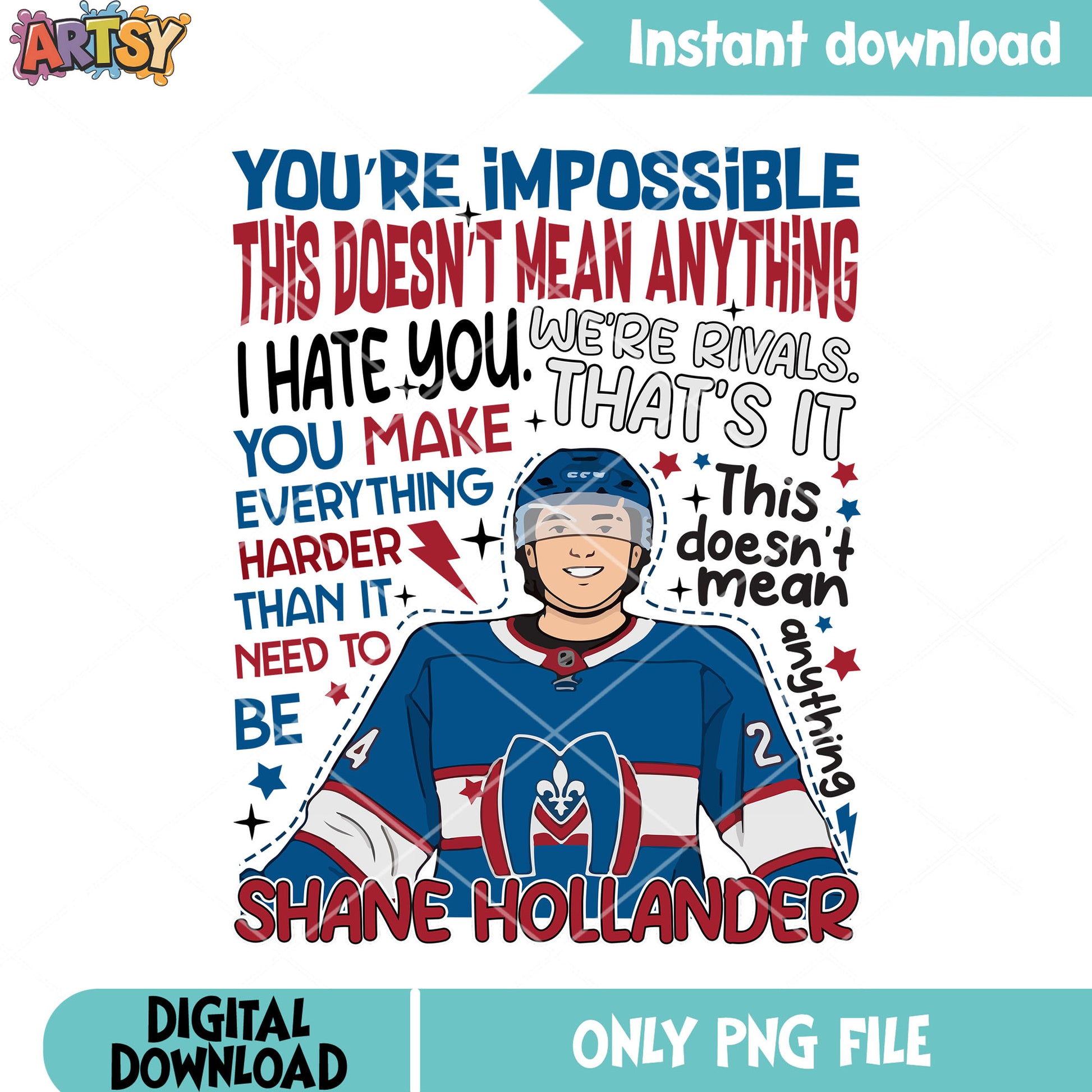 Montreal shane poster png, hockey player png, shane hollander png