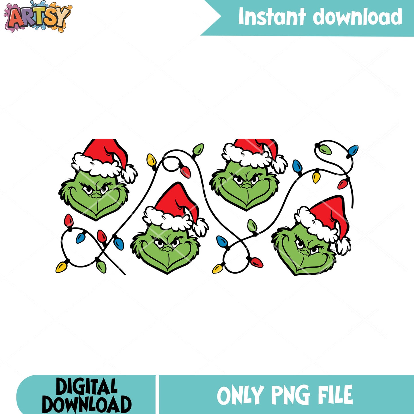 More grinch todday png, christmas stringlight png, merry grinchmas png
