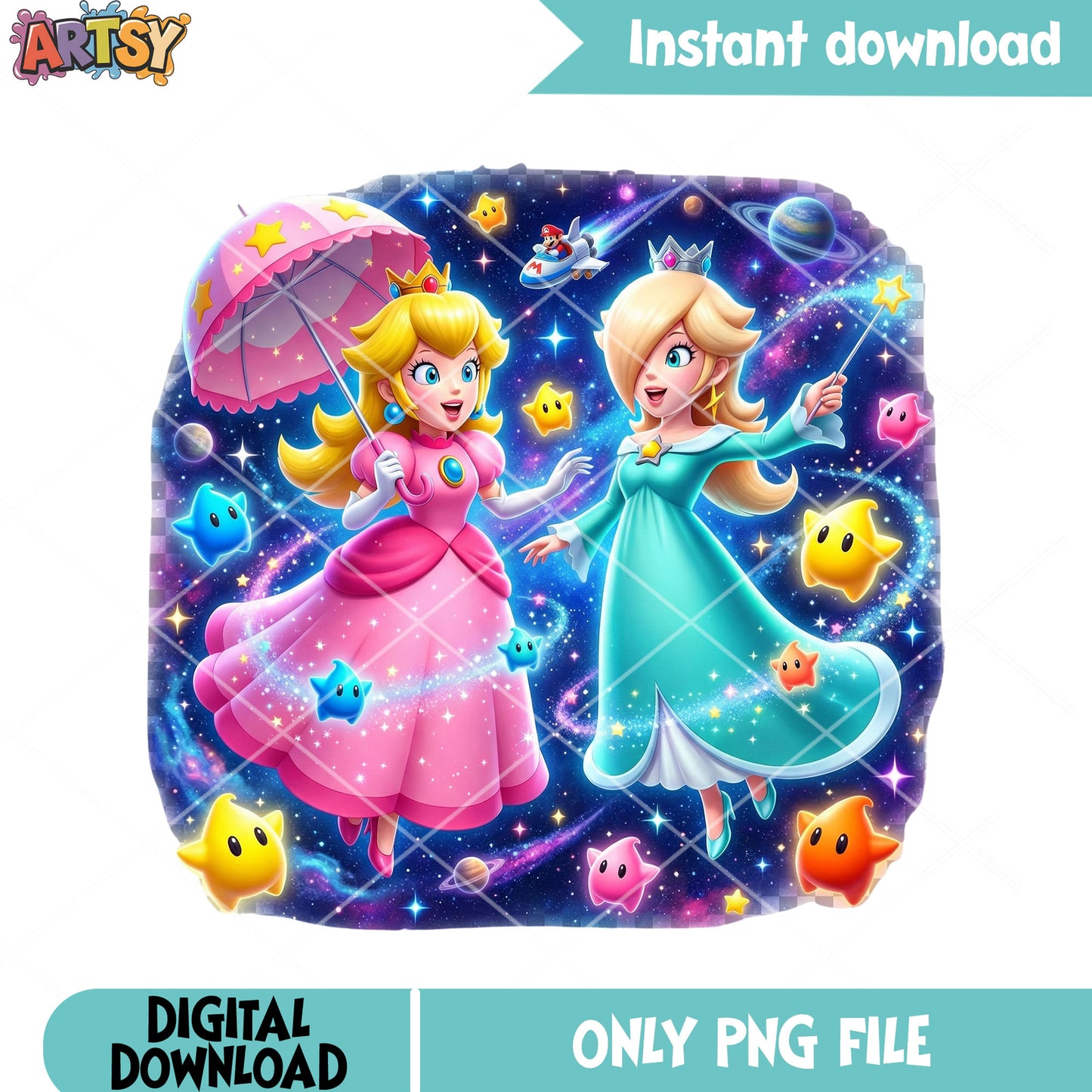 Most beautiful princess galaxy png, peach princess png, galaxy vibes png