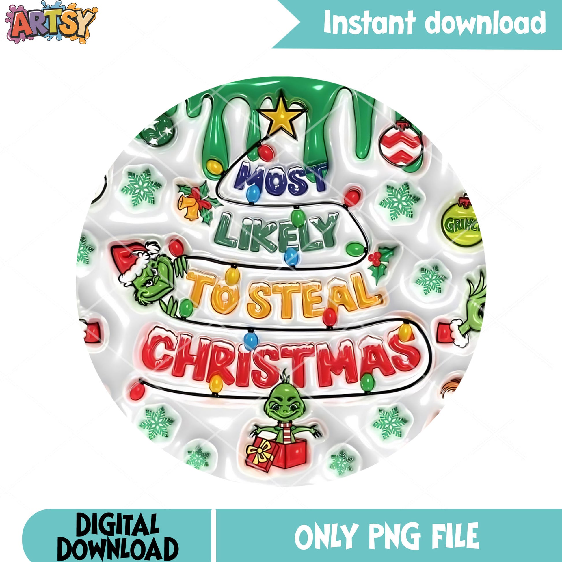 Most likely to steal png, funny grinch meme png, text tree png