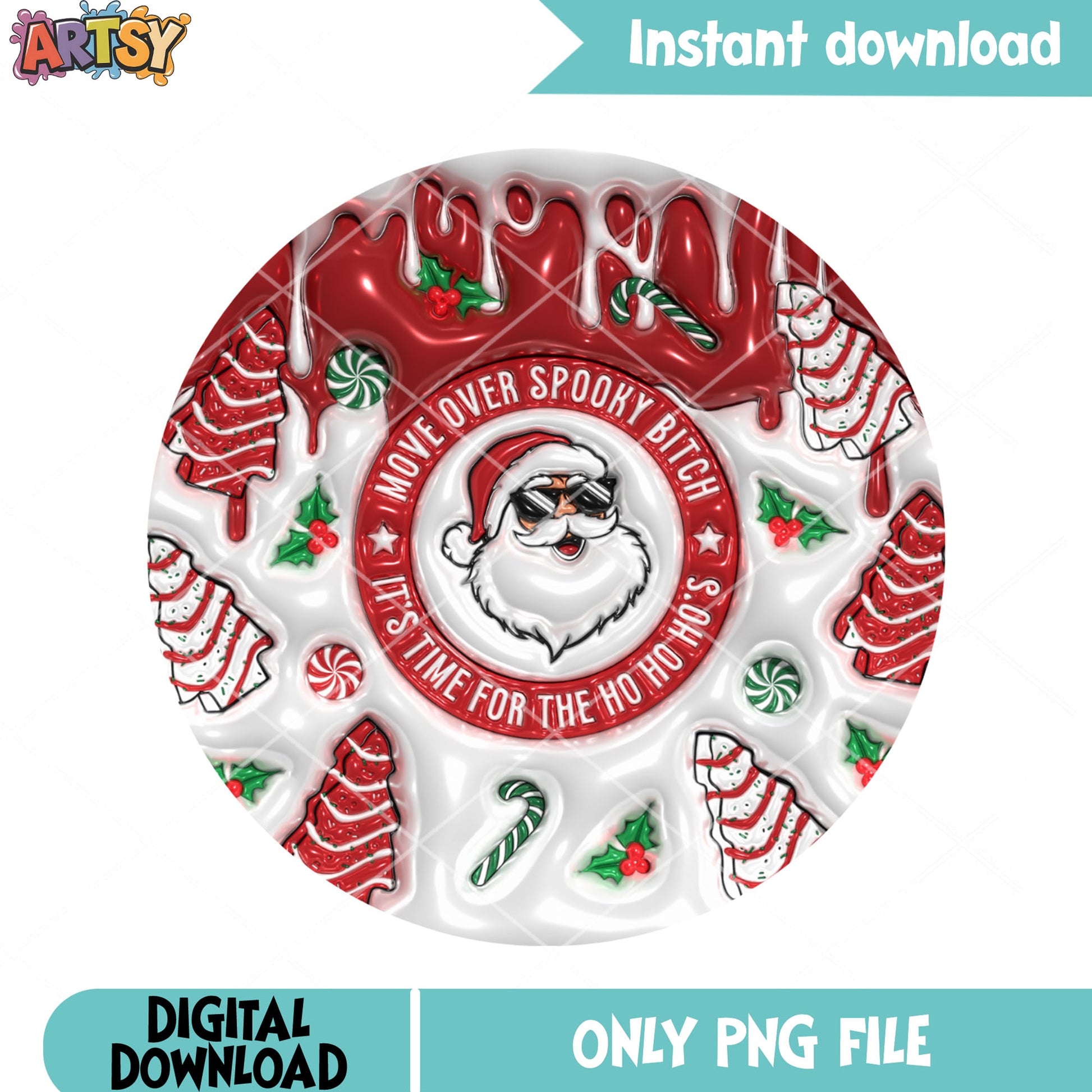 Move over spooky bitch png, hos funny santa png, funny halloween png