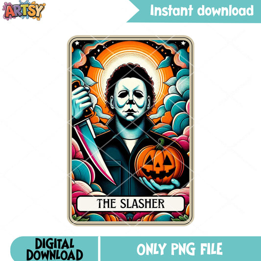Movie halloween the slasher png, jack o lantern png, aura moon​​ png