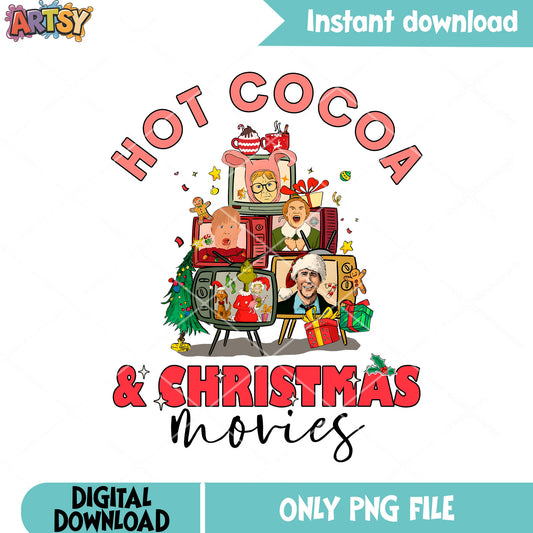 Movies for christmas night png, christmas movie png, a christmas story png