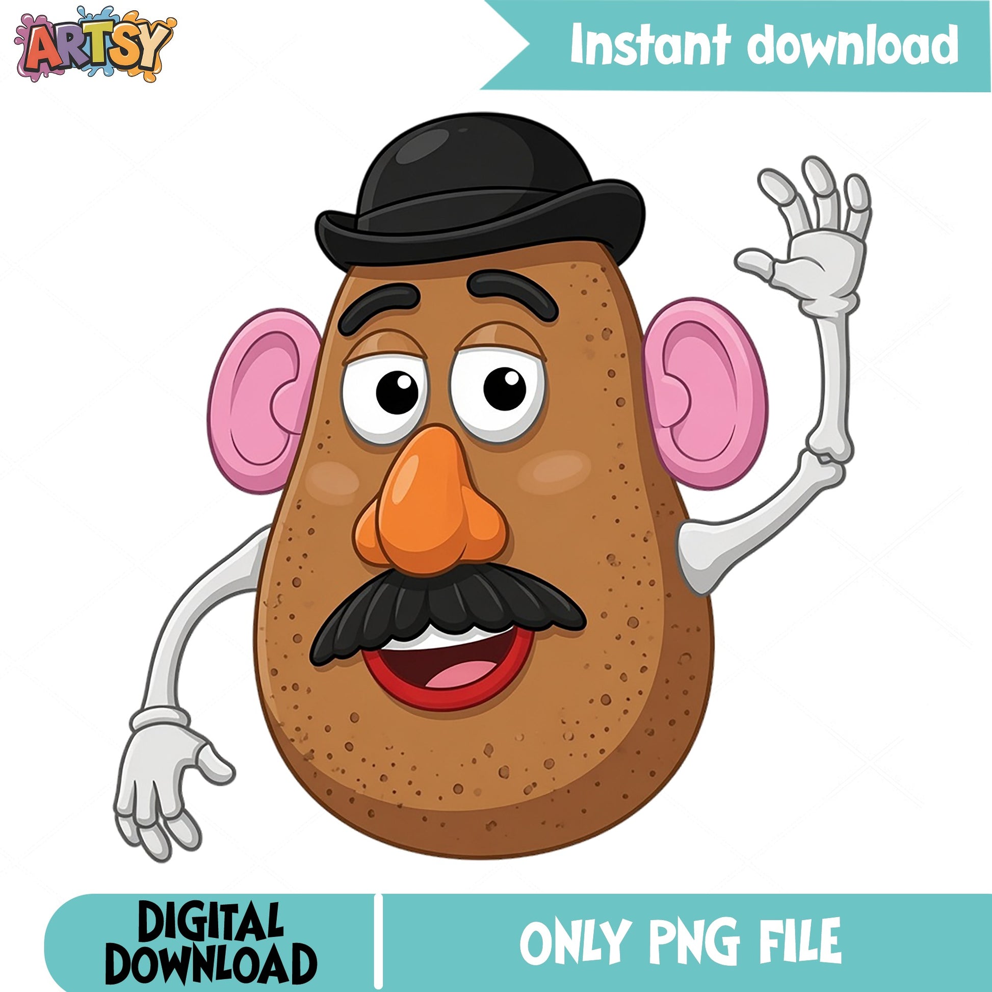 Mr Potato Head PNG, Toy Story Character PNG, Disney Pixar PNG