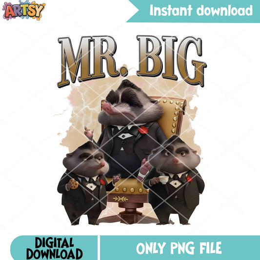 Mr big mafia boss png, disneyland matching png, mr big zootopia png