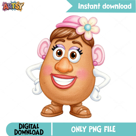 Mrs Potato Head PNG, Toy Story PNG, Disney Pixar Clipart PNG