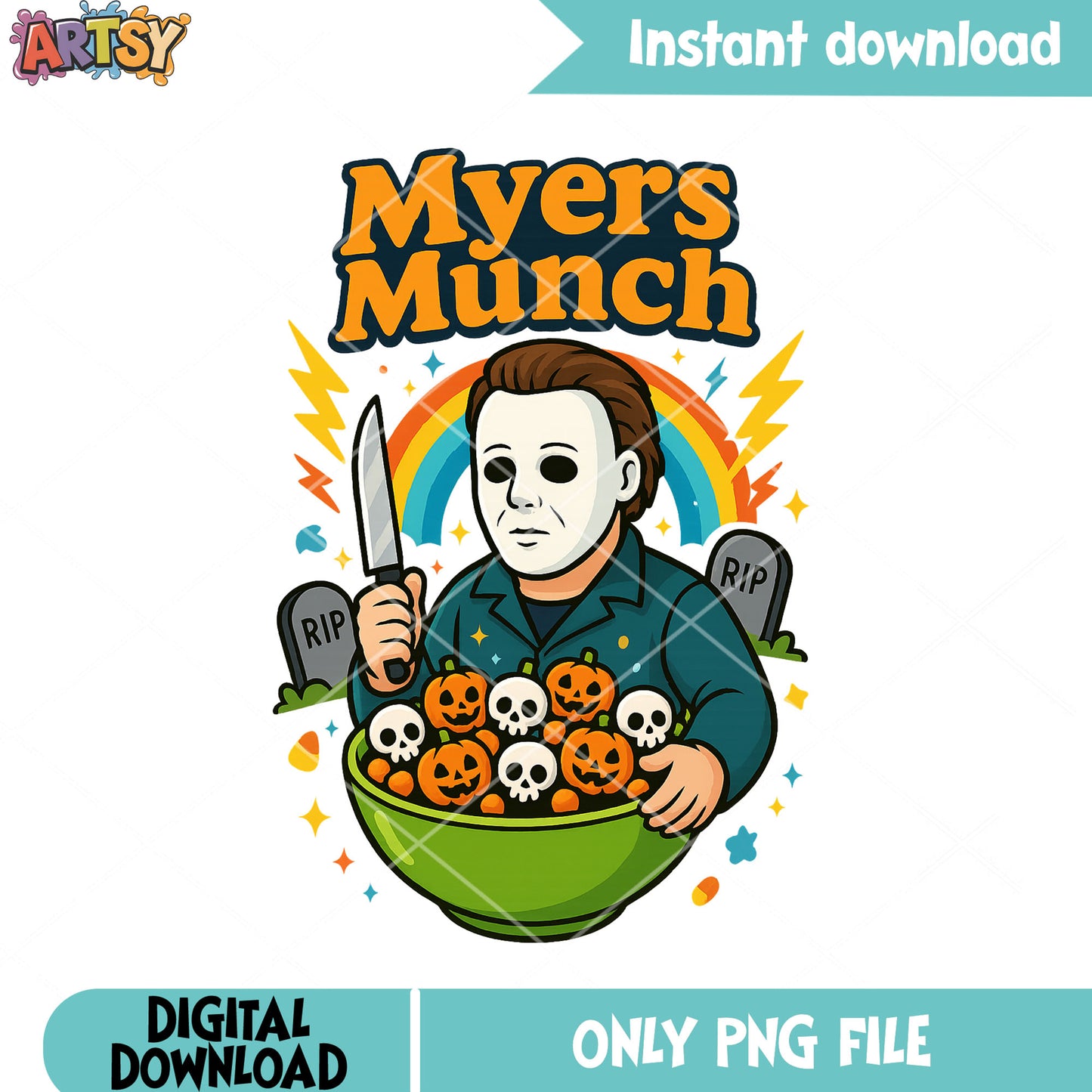 Munch Micheal png, halloween party png, jack o lantern png