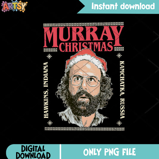 Murray christmas santa png, santa hat png, hawkins kamchatka png