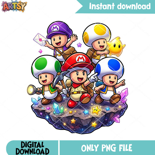Murshroom poster toad png, toad mario png, super mario galaxy png