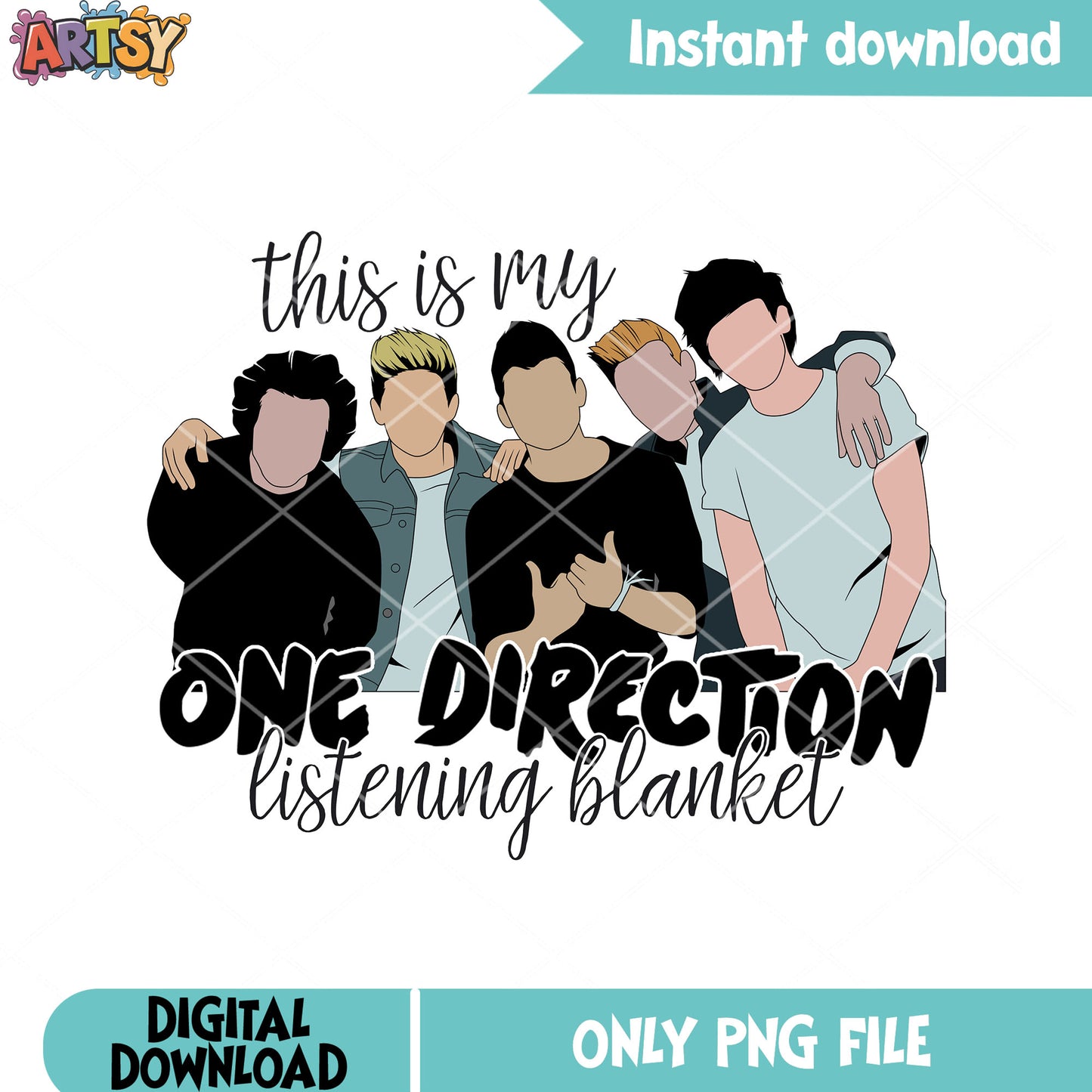 Music One direction blanket png, one direction png, xmas png