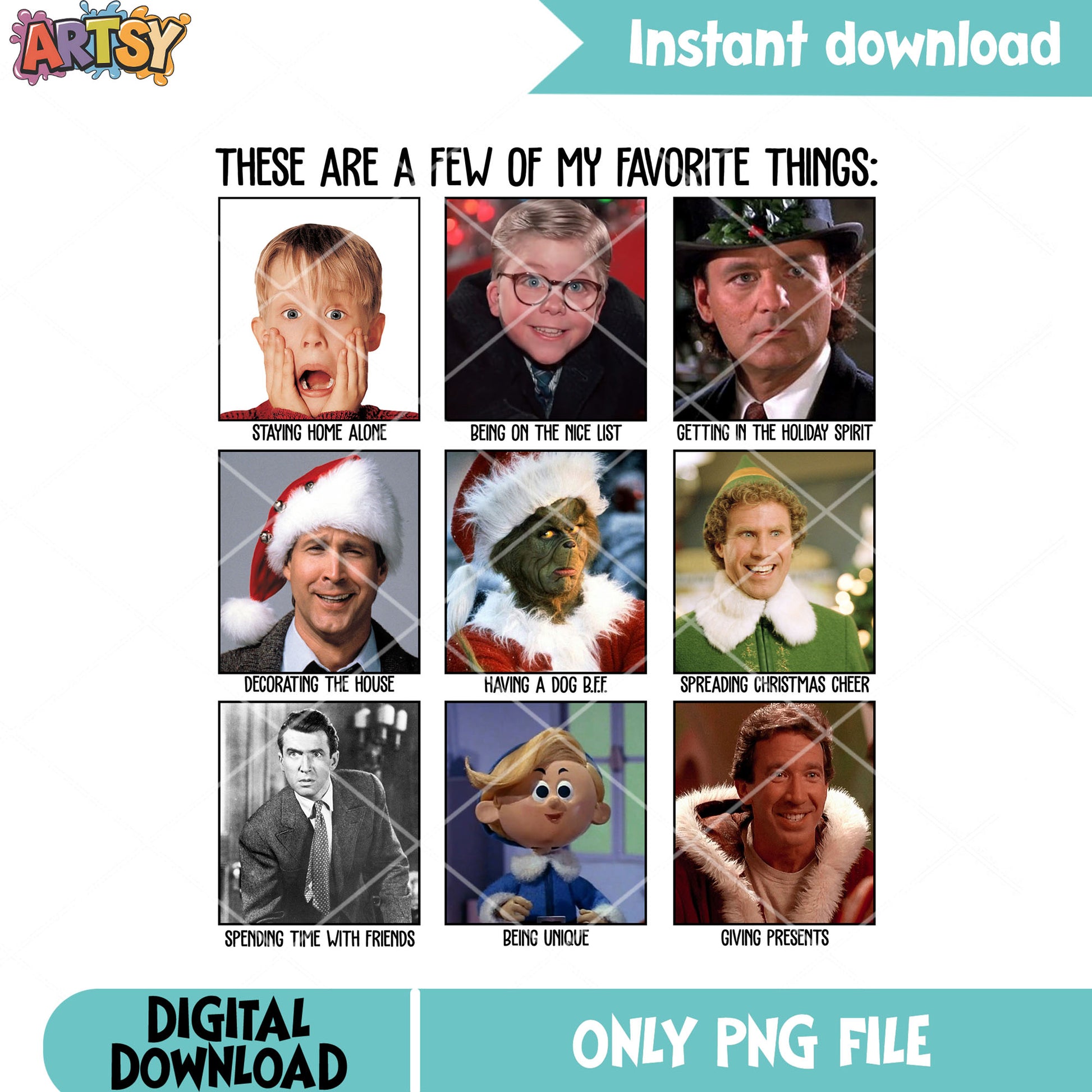 My christmas favorite stuff png, home alone png, clark grisswold png