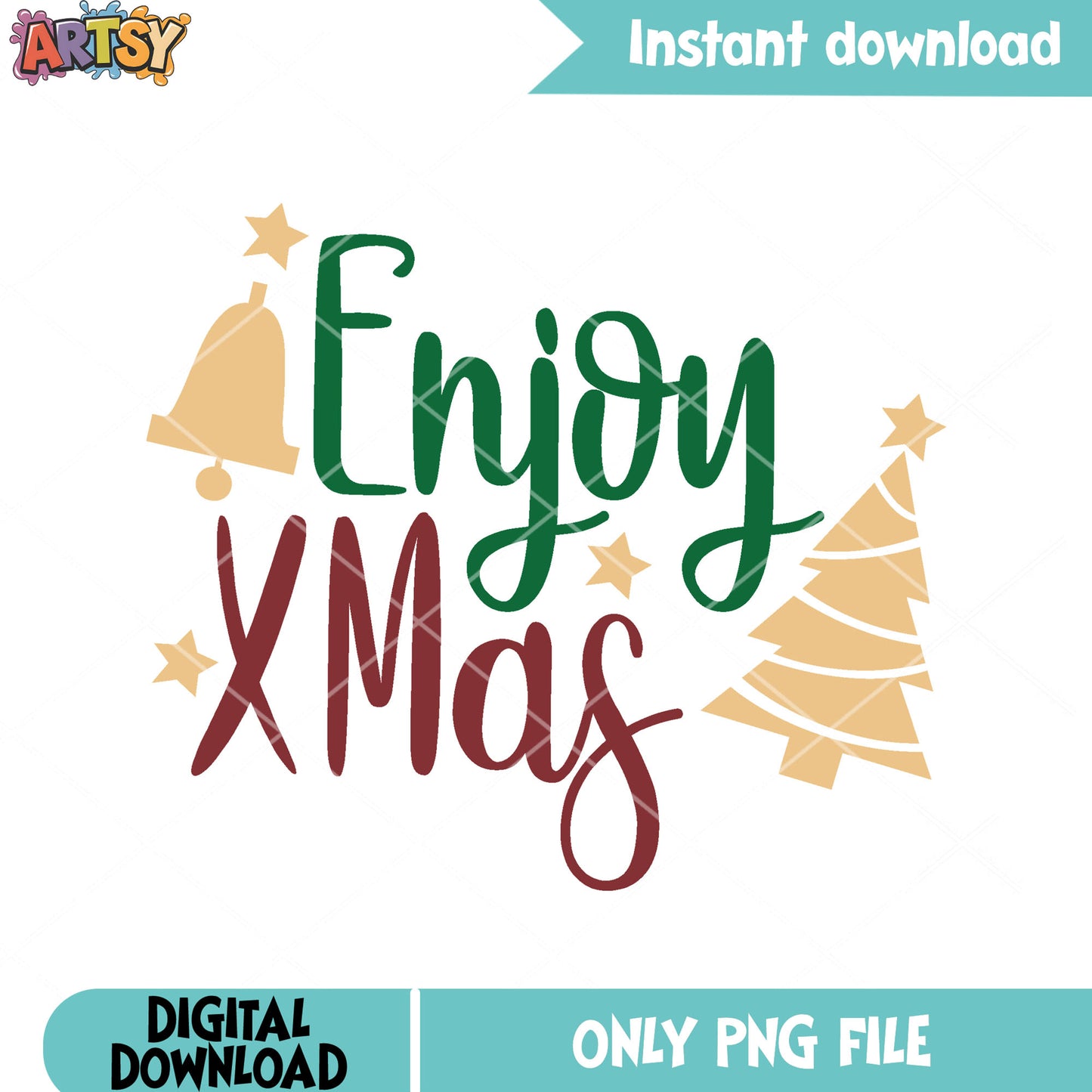 My christmas poster png, jingle bell png, merry xmas png