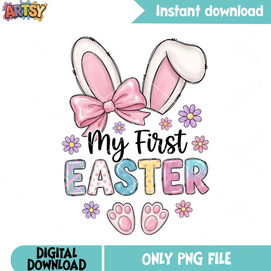 My first easter bunny ear png, easter day png, lovely bunny​ png