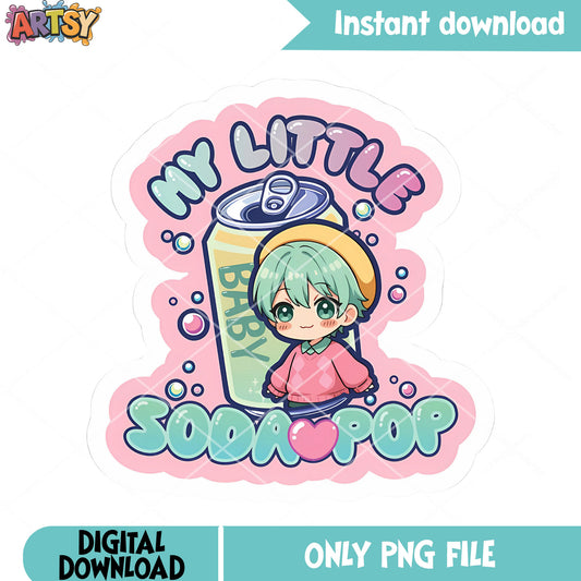 My little baby soda pop png, baby soda pop png, chibi jimin png