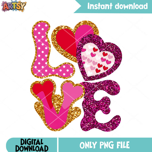 My love poster vibes png, valentines day png, love gifts png