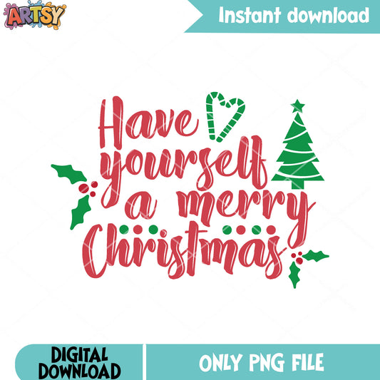 My own happy Christmas  png, christmas vibes png, christmas poster png