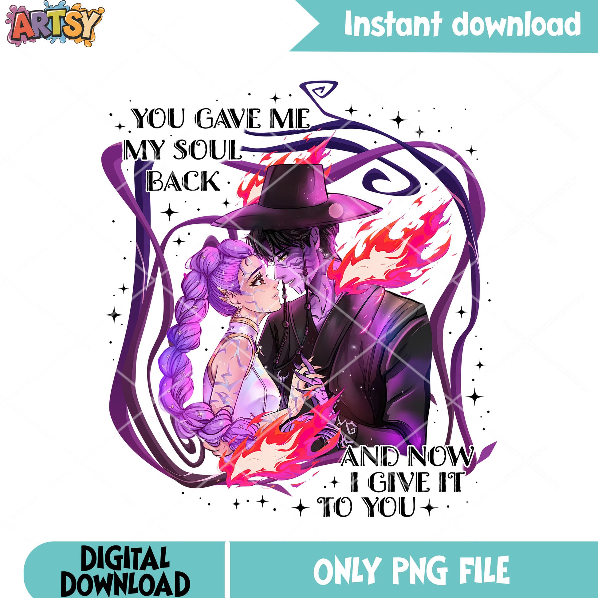 My soul is fire for you png, rujinu png, kpop demon hunters png
