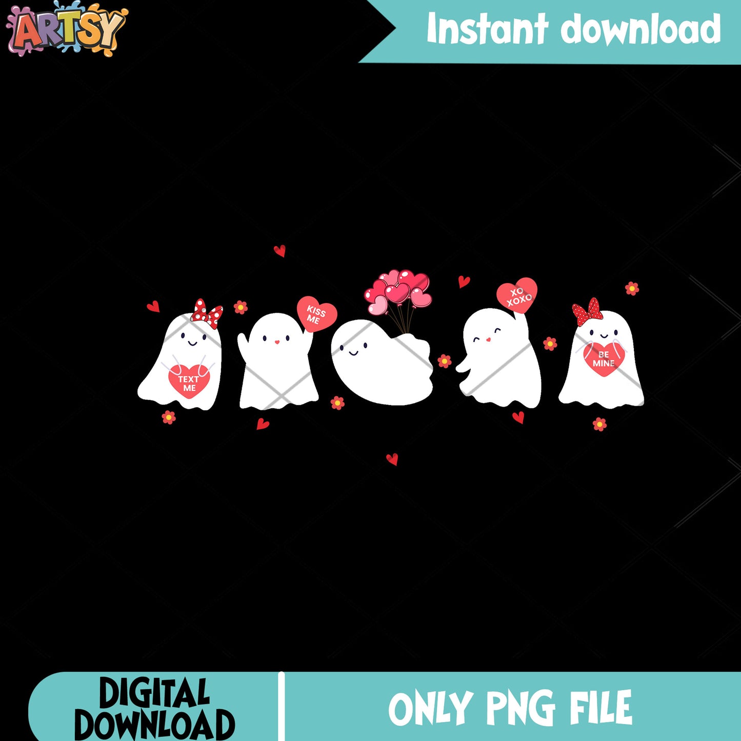 My spirit ghoul valentine png, valentine spirit png, valentines poster png