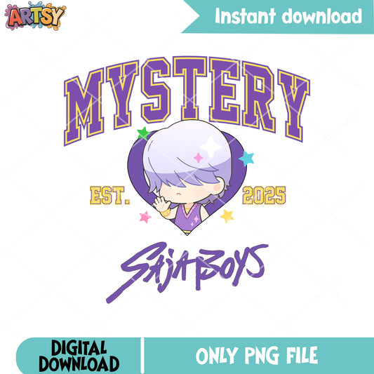Mystery chibi saja est png, saja boys band png, kpop demon hunters png