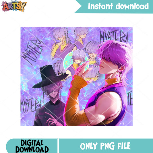 Mystery kpop boy png, anime mystery png, poster anime mystery png
