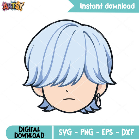 Mystery saja cute head svg, kpop demon hunters svg, saja boys band svg