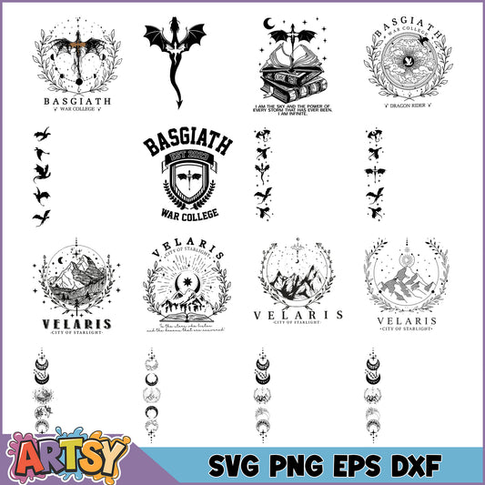 Mystic Dragon & Mountain SVG Bundle