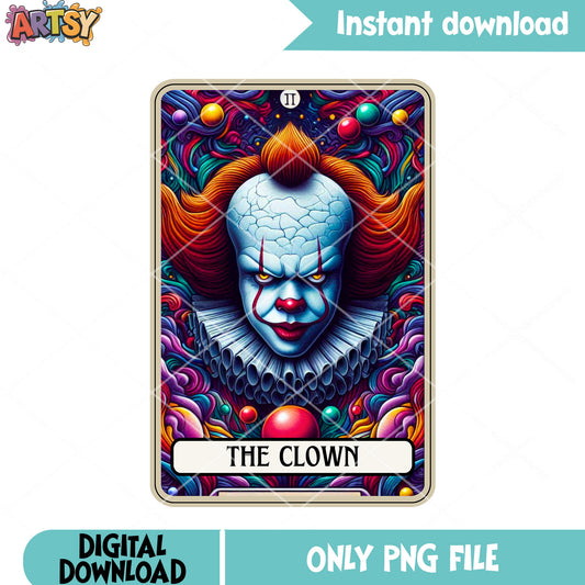 Mystical card penny wise png, red pearl png, horror movies png